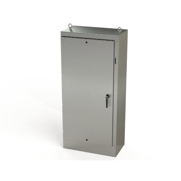 3 Point Latch with Coinproof/Padlock Handle Electrical Enclosures, 72 in H, 18 in D, 33-1/2 in W